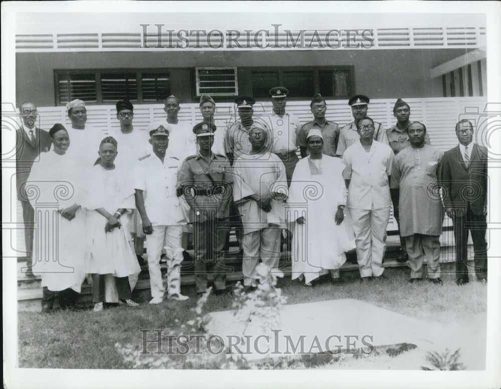 1967 Press Photo Major-General Yakubu Gowon Nigerian Head State Alhaji Monguno - Historic Images