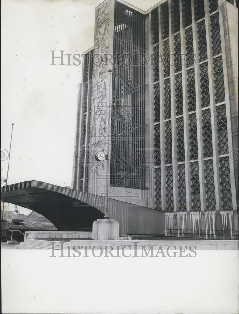 1958 Press Photo Site Of World&#39;s Fair In Brussels Belgium - Historic Images