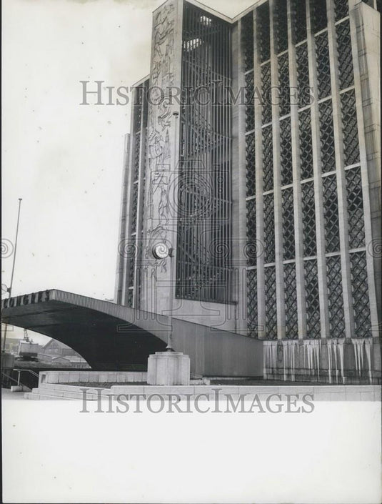1958 Press Photo Site Of World's Fair In Brussels Belgium - Historic Images