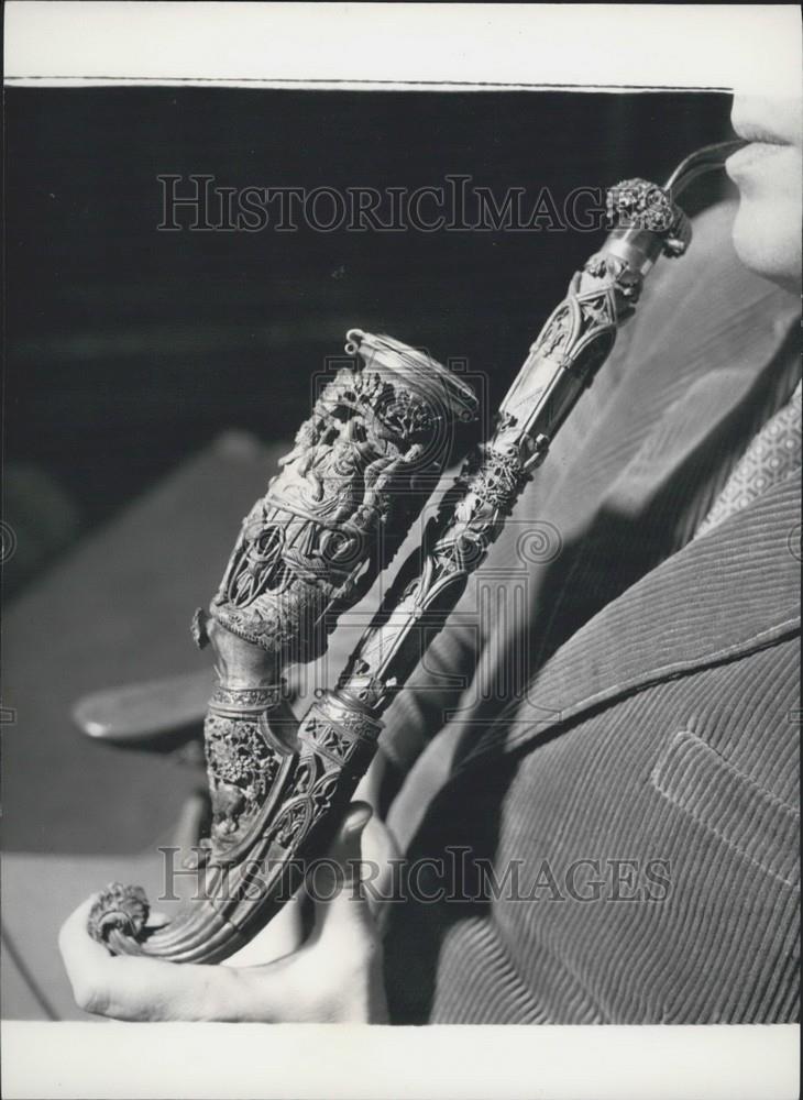 Press Photo Black Forest Pipe From The 1850s Part Of The Barton Collection - Historic Images