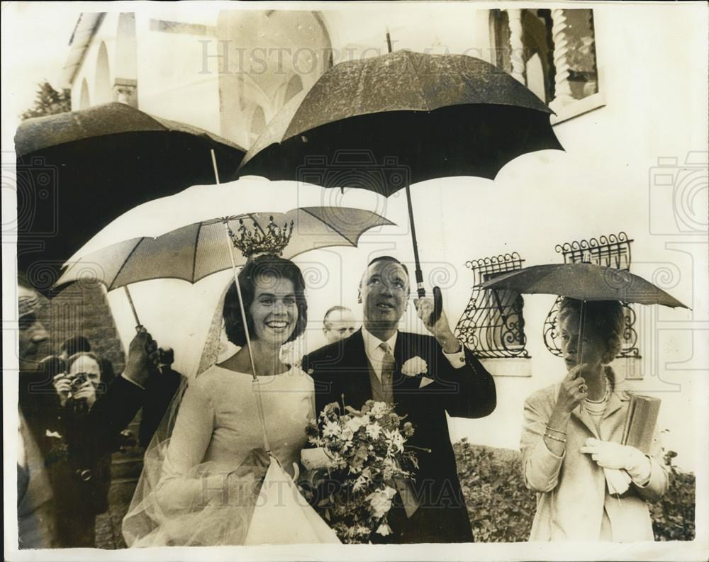 1964 Press Photo Princess Margaretha  of Sweden weds John Ambler - Historic Images