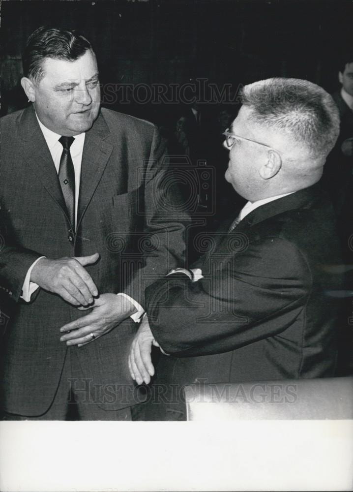 Press Photo Franz Josef Strauss Munich Mayor Brauchle Augstein Defamation Suit - Historic Images