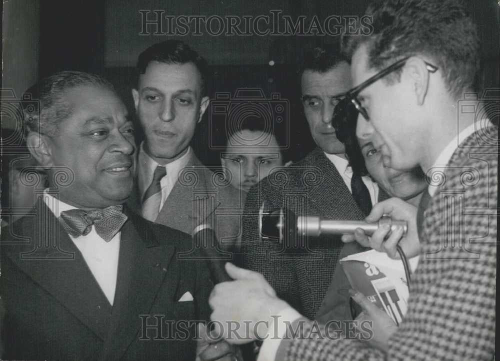 1957 Press Photo M. Gaston Monnerville President French Senate Elysee Palace - Historic Images