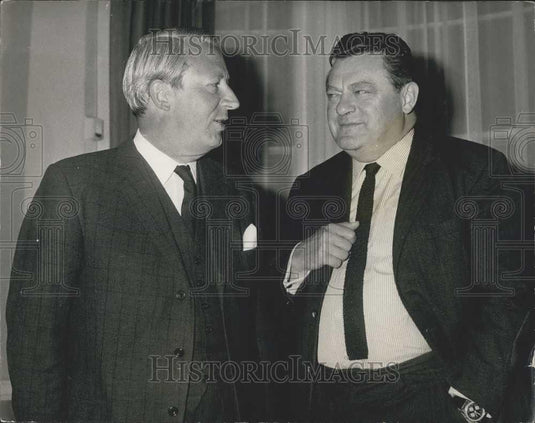 1969 Press Photo West German Finance Minister Meets Edward Heath - Historic Images