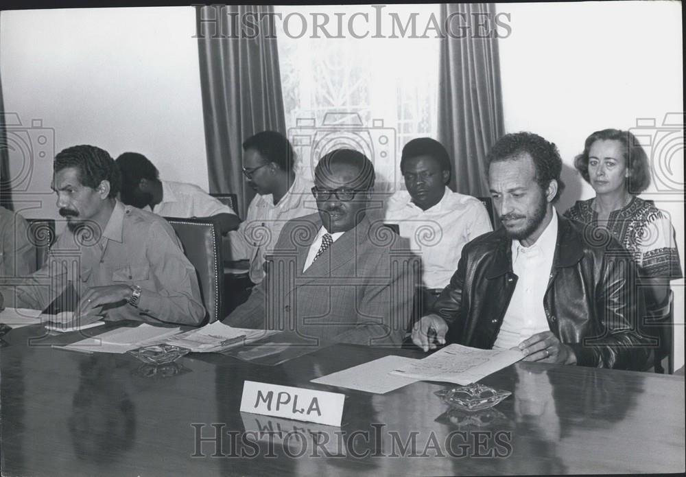 Press Photo Leaders MPLA Delegation Dr. Neto President Iko Carreira Head Army - Historic Images