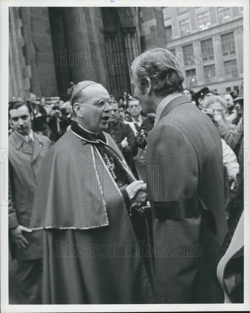 1972 Press Photo Cardinal Coon and Mayor John Lindsay of NY City - Historic Images