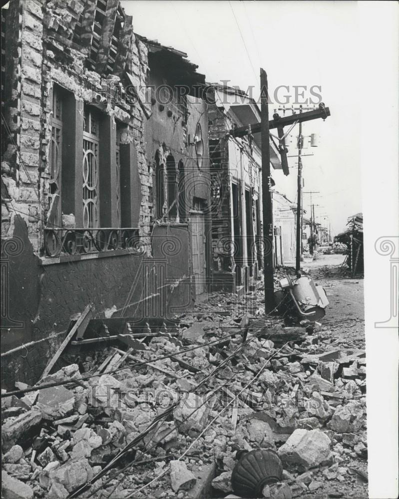 1973 Press Photo Nicaragua Earthquake Wreckage Managua - Historic Images