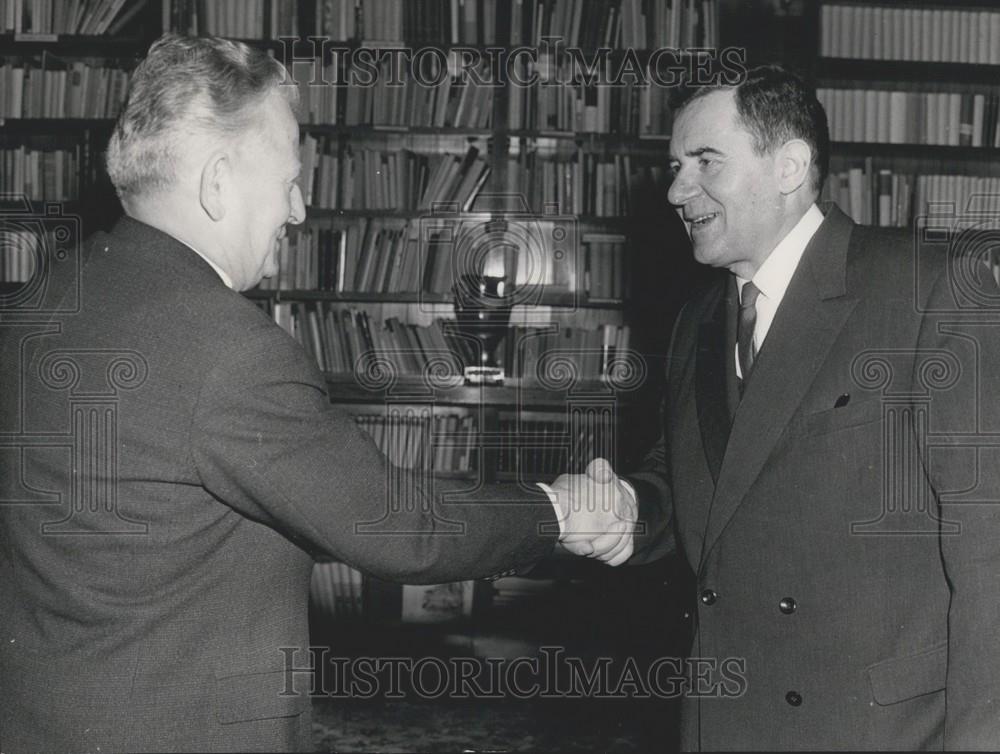 1965 Press Photo Soviet Foreign Minister received by Czechoslovak President - Historic Images