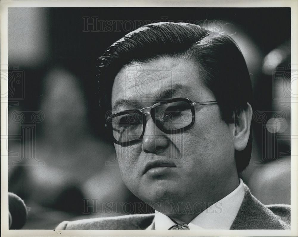 1978 Press Photo Tongsun Park Testifies House Ethics Committee Washington DC - Historic Images