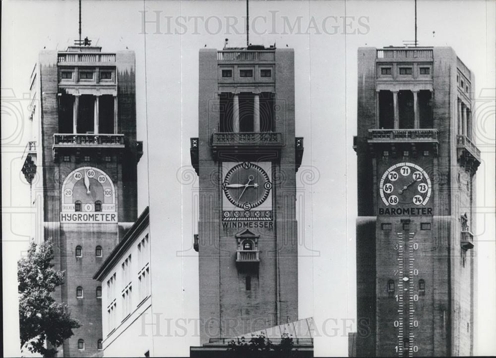 1961 Press Photo Hygrometer, Wind Direction, Temperature, Tower - Historic Images