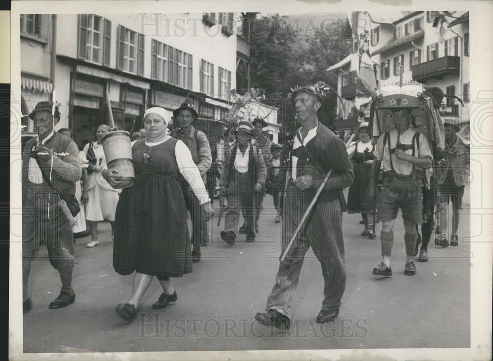 Press Photo Nat&#39;l Costume Feast Oberammergau, German Passion Play - Historic Images