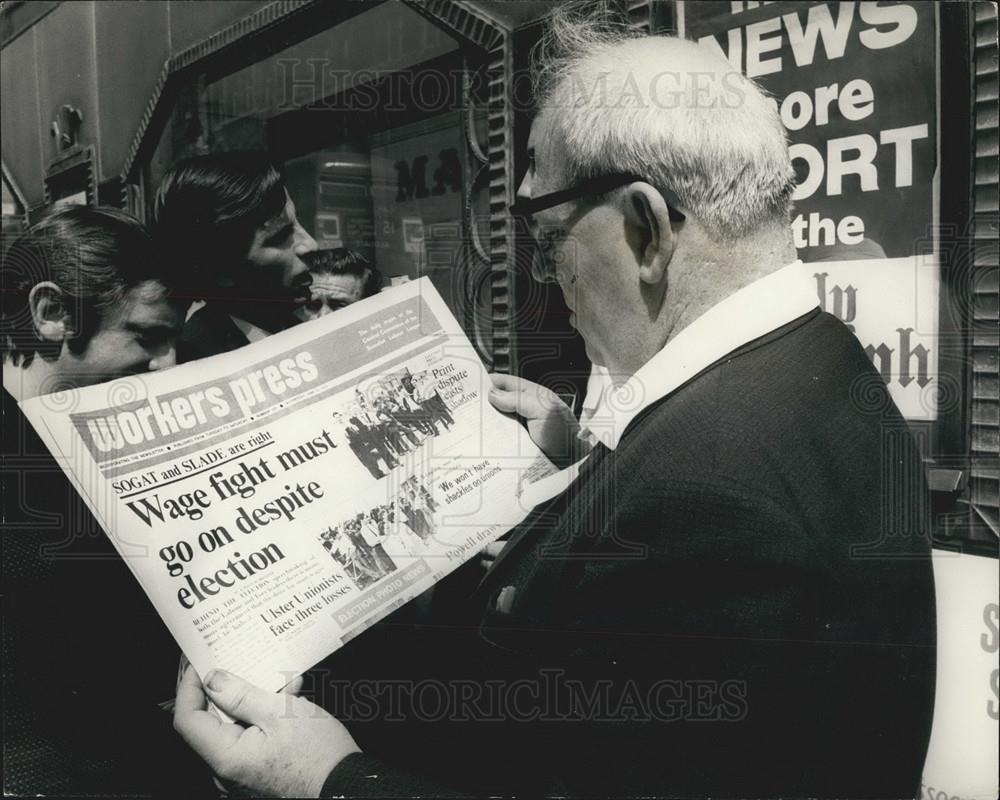 Press Photo Newspaper strike in London - Historic Images