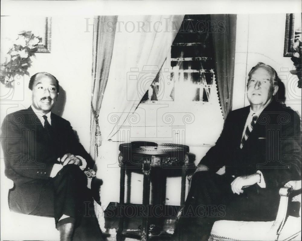 1971 Press Photo President Sadat Egypt U.S. Secretary Of State William Rogers - Historic Images