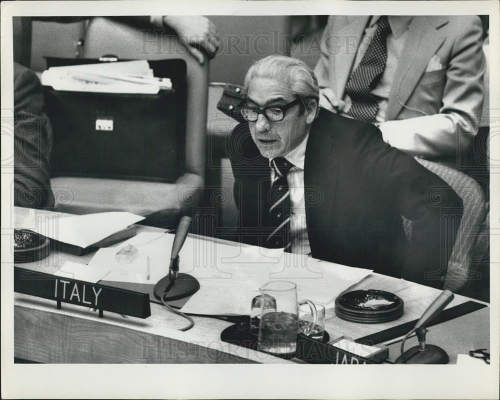 1976 Press Photo UN Ambassador. M.Piero Uinci of Italy - Historic Images