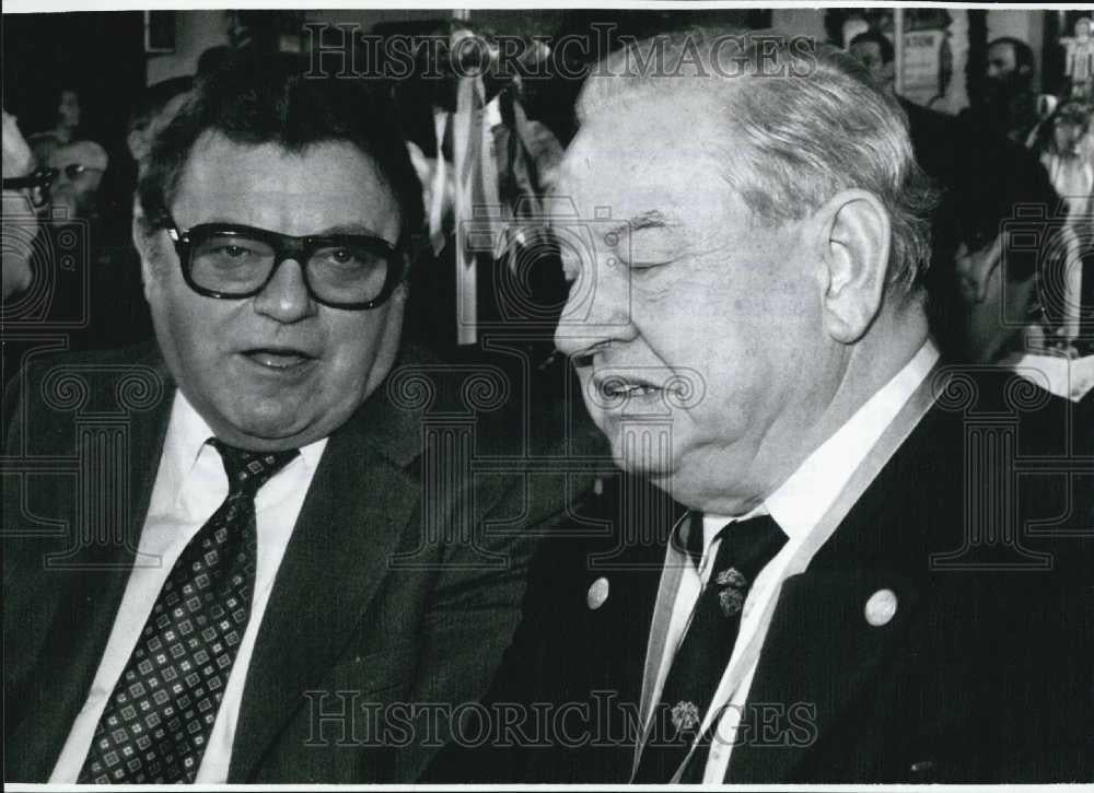 1978 Press Photo Prime Minister of Bavaria Alfons Goppel & Franz Josef Strauss - Historic Images
