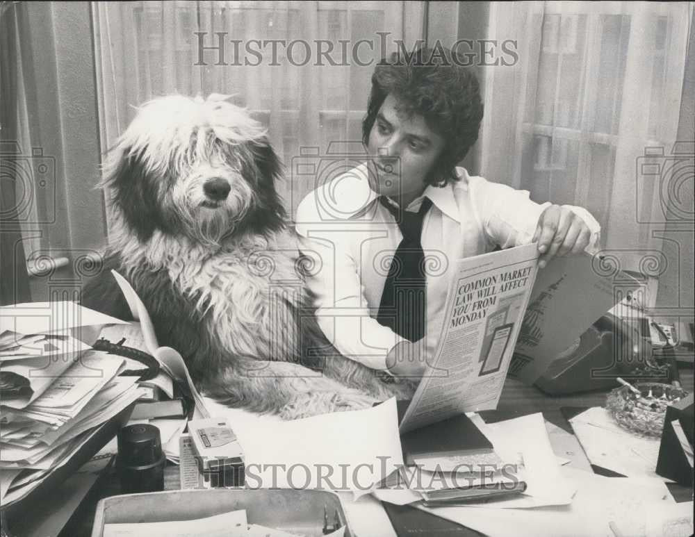Press Photo William Arethyn Shaggy Sheep Dog - Historic Images
