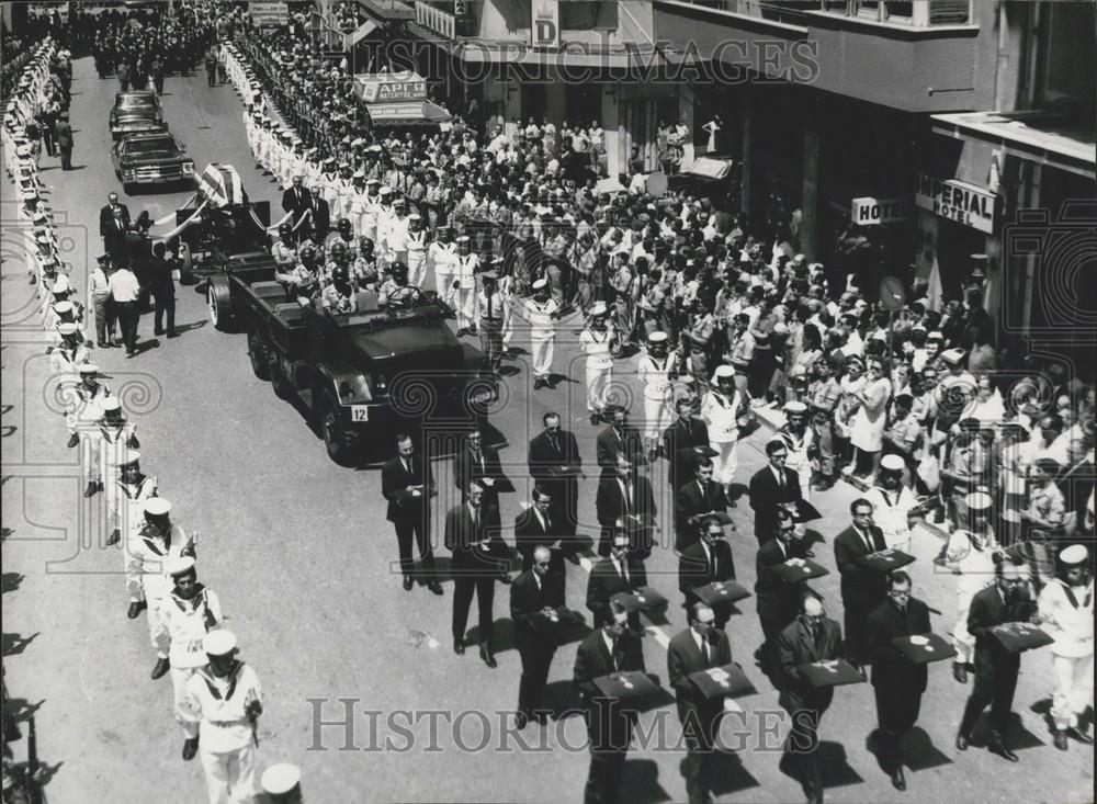 1970 Press Photo Funeral of the late Greek Foreign Minister Mr. Pipinelis - Historic Images