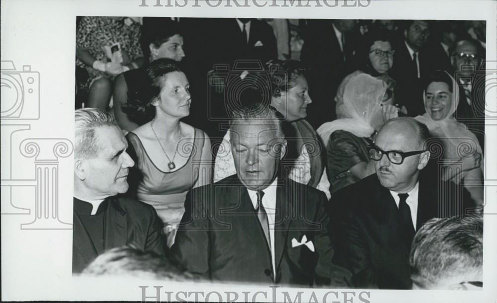 Press Photo Paul-Emile Leger, Jean Lesage, Jean Drapeau, Montreal World&#39;s Fair - Historic Images