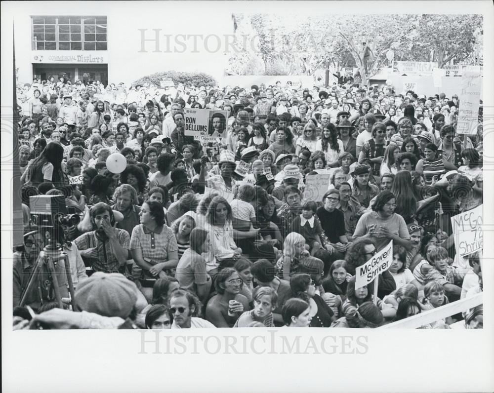 Press Photo Senator George McGovern Made His First Appearance in California - Historic Images