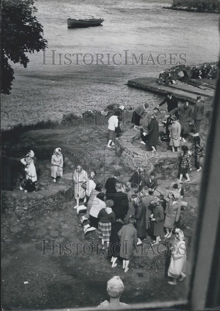 1956 Press Photo Penitentiary monks cells  Purgatory ,Statior Island - Historic Images