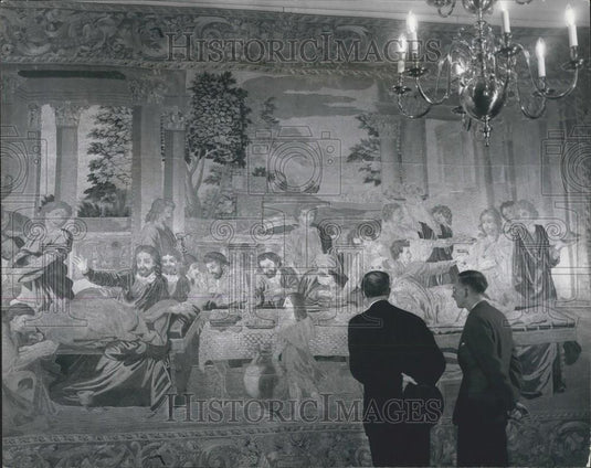1967 Press Photo Royal "Tapestries" On View At Hampton Court - Historic Images