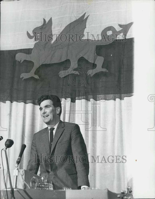 1968 Press Photo Edward Millward Vice President Plaid Cymru Welsh Nationalist - Historic Images