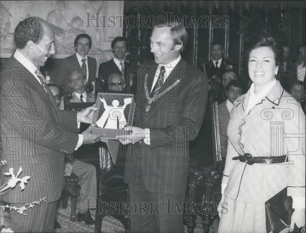 1954 Press Photo Egypt&#39;s President Anwar El Sadat On Visit to West Germany - Historic Images