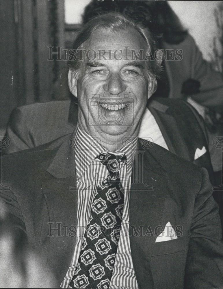 1973 Press Photo Campbell Adamson CBI Director Edward Heath Press Conference - Historic Images