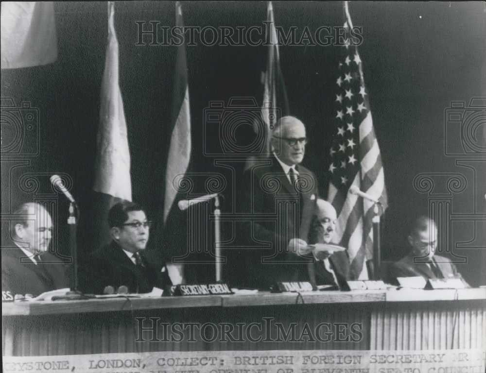 1966 Press Photo British Foreign Minister Michael Stewart Speaks SEATO Council - Historic Images