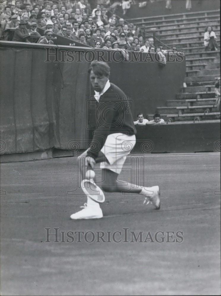 1953 Press Photo Denmark Beats France In Davis Cup Semi-Final Ulrich Vs Haillet - Historic Images