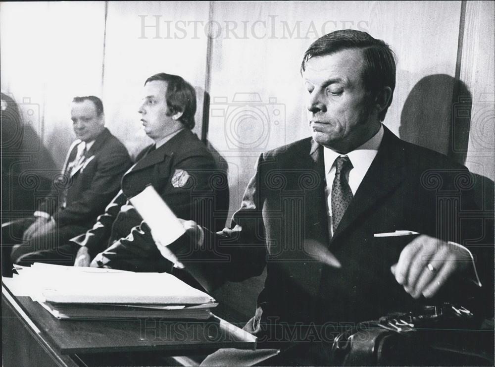 1973 Press Photo Legal proceedings against the Albrecht kidnappers have begun. - Historic Images