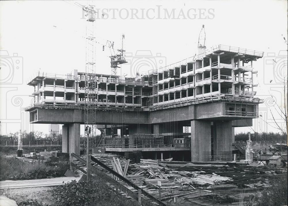 1970 Press Photo Stalk Houses Contrusction IN Bonn During D-Mark Project - Historic Images