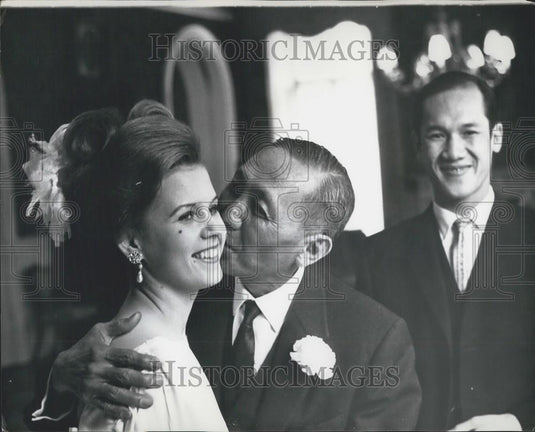 1962 Press Photo German Girl Weds Thai Diplomat's Son - Historic Images