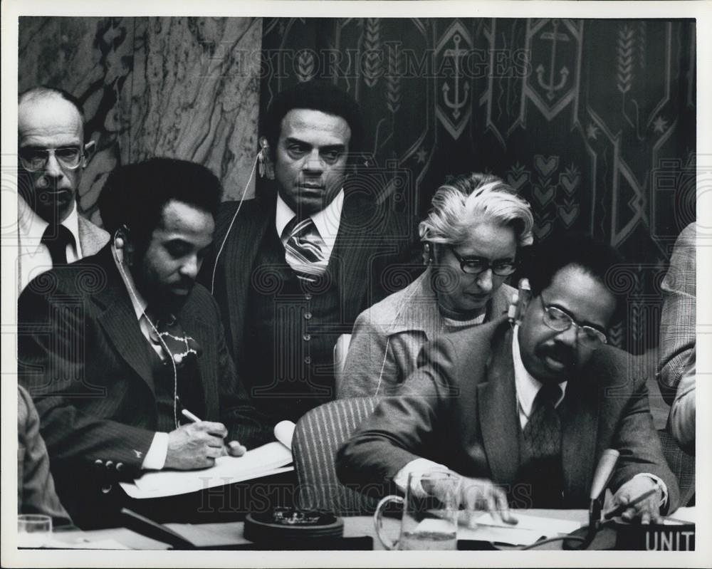 1978 Press Photo UN Security Council Debate Rhodesia Andrew Young Donald McHenry - Historic Images