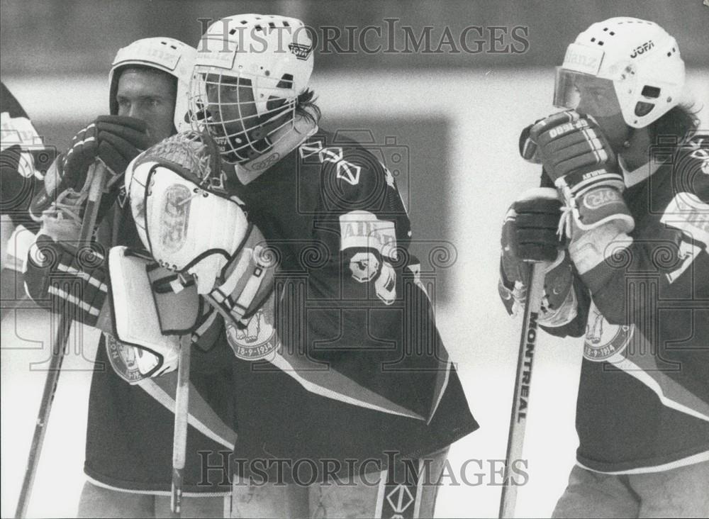 1990 Press Photo Ice Hockey world championships tool place in Bern/Switzerland - Historic Images