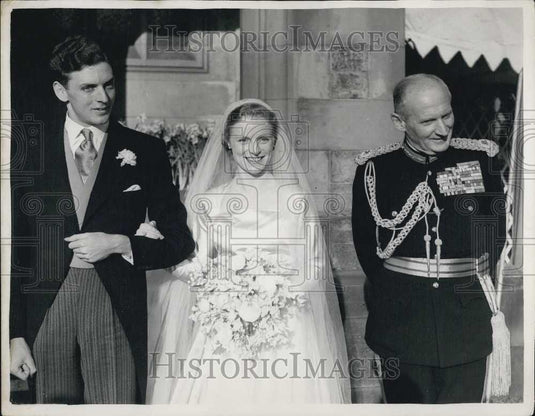1953 Press Photo Field Marshall Viscount Montgomery Attends Son's Wedding - Historic Images