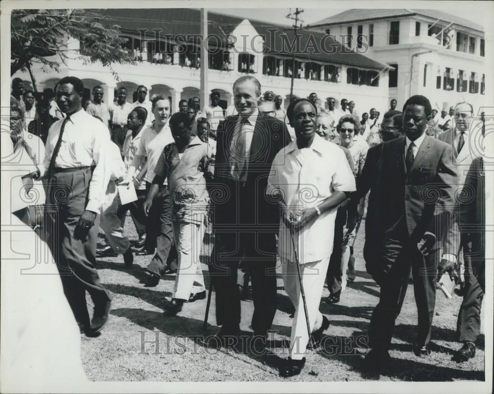 1961 Press Photo Duncan Sandys, Minister For Commonwealth Relations, Dr. Nkrumah - Historic Images