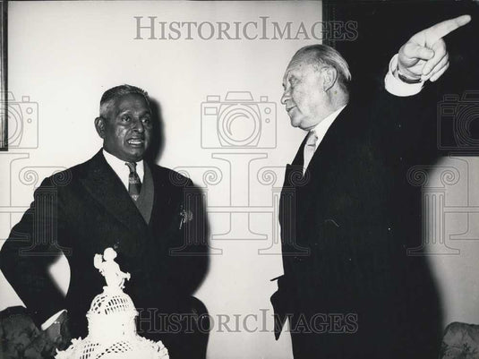 1955 Press Photo German Federal Republic Dr. Konrad Adneaery t Prime-Minister - Historic Images