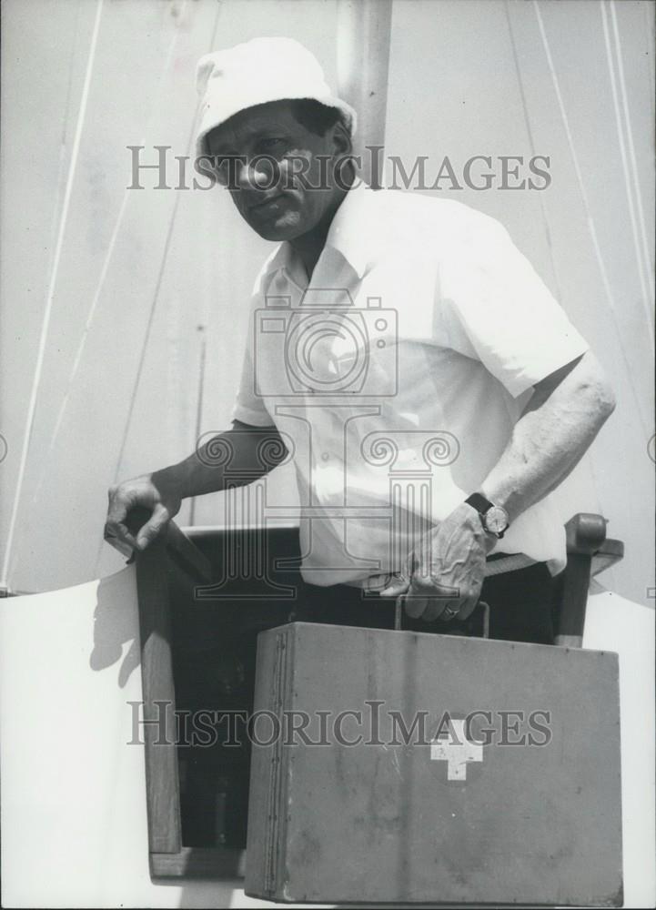 1967 Press Photo Rollo Gebhard To Sail Around the World in &quot;Solveig III&quot; - Historic Images