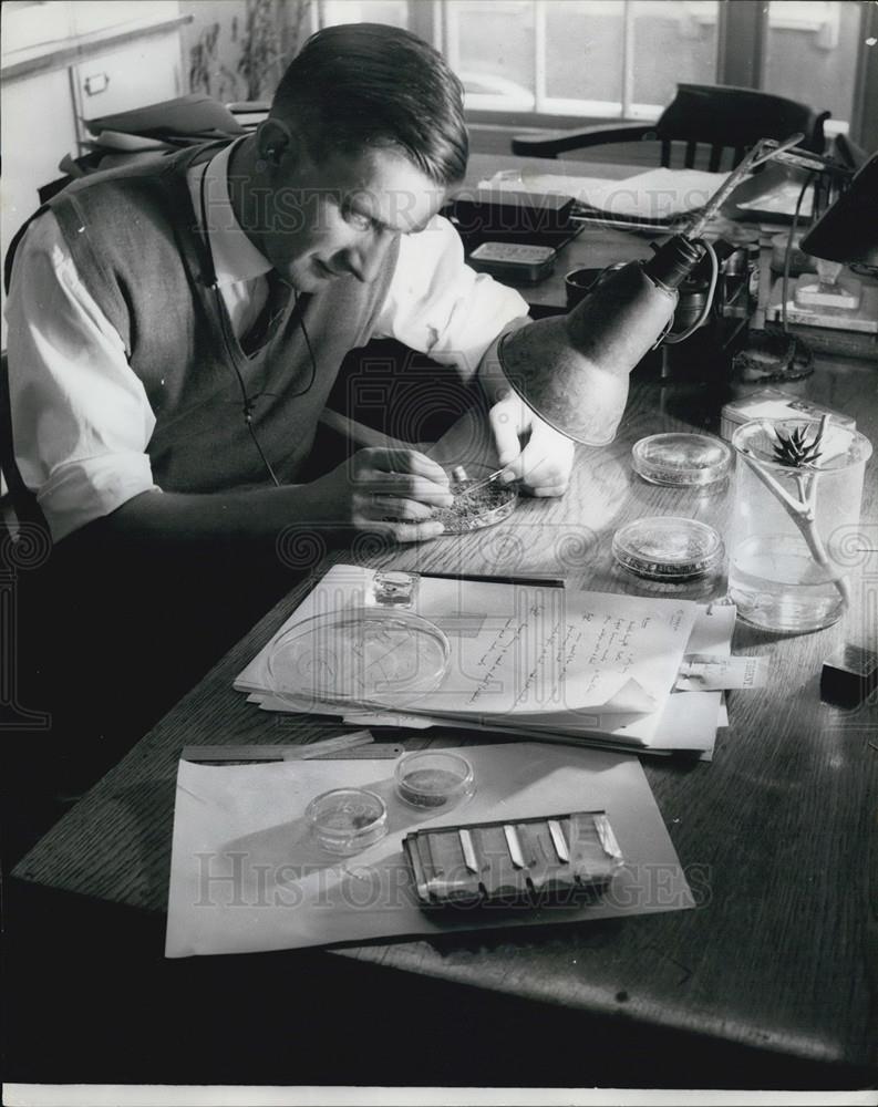 Press Photo Specialist Examines Safe Ballast, Safe Blowing Crime - Historic Images