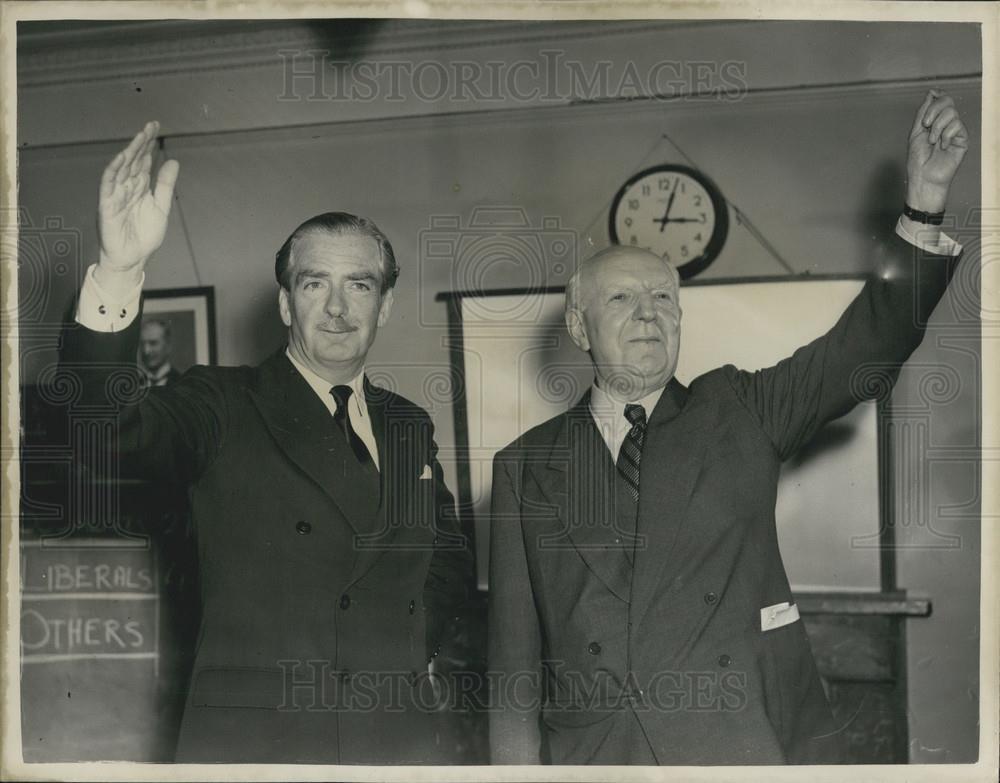 1955 Press Photo PM Sir Anthony Eden and Lord Woolton - Historic Images