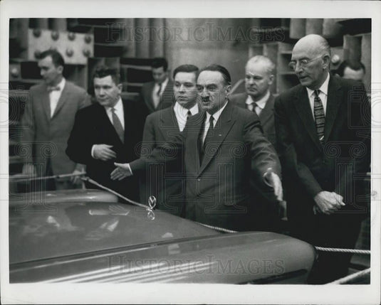Press Photo  Mikoyan and Andrew A. Kucher, vice president-engineering, Ford Moto - Historic Images