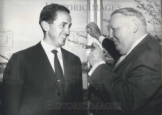1963 Press Photo Spanish Minister Georgia Lopez De Castro Visits Bonn - Historic Images