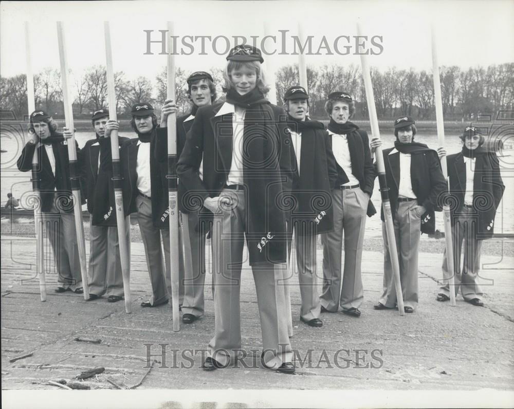 1975 Press Photo Oxford Boat Race Crew-Andrew Baird; Mark Harris; David Beak - Historic Images