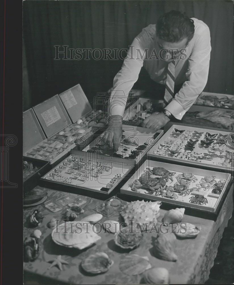 1968 Press Photo Atanas Atanasov 47 Year Old Collector Collections Animal Insect - Historic Images