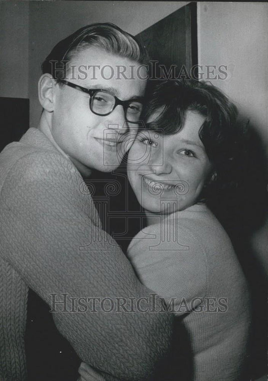 1960 Press Photo  Lothar H & bride Heidrun - Historic Images