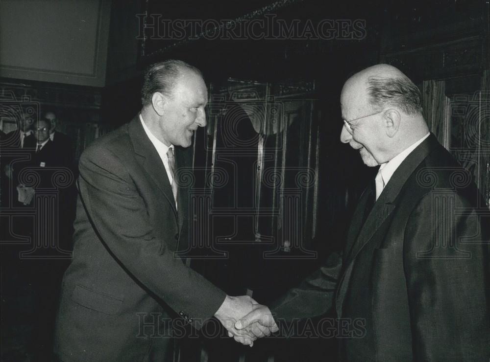 1967 Press Photo James Kadar 1st Secy Of CC And Walter Ulbright In Hungary - Historic Images