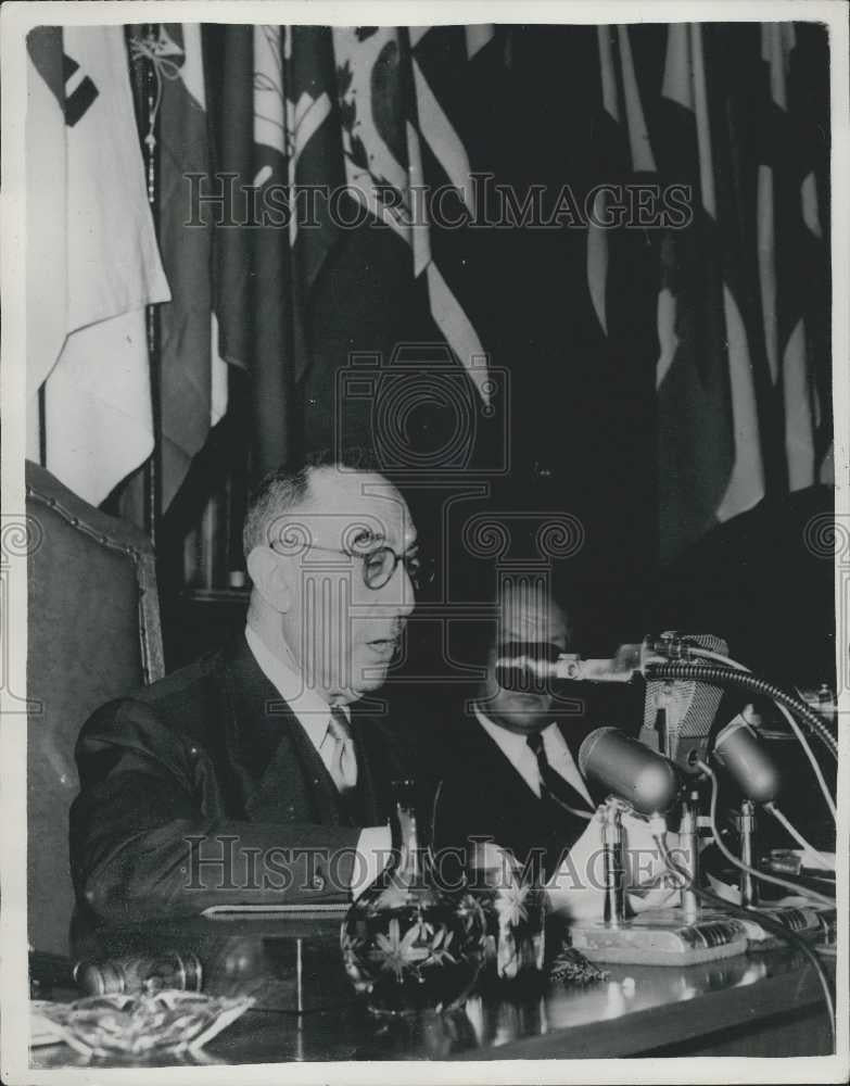 Press Photo Camille Gutt President of the ICC - Historic Images