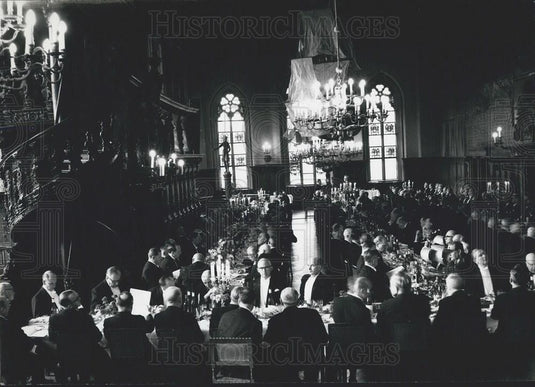 1962 Press Photo Bremer Scheffermahlzeit Banquet Bremen Town Hall - Historic Images