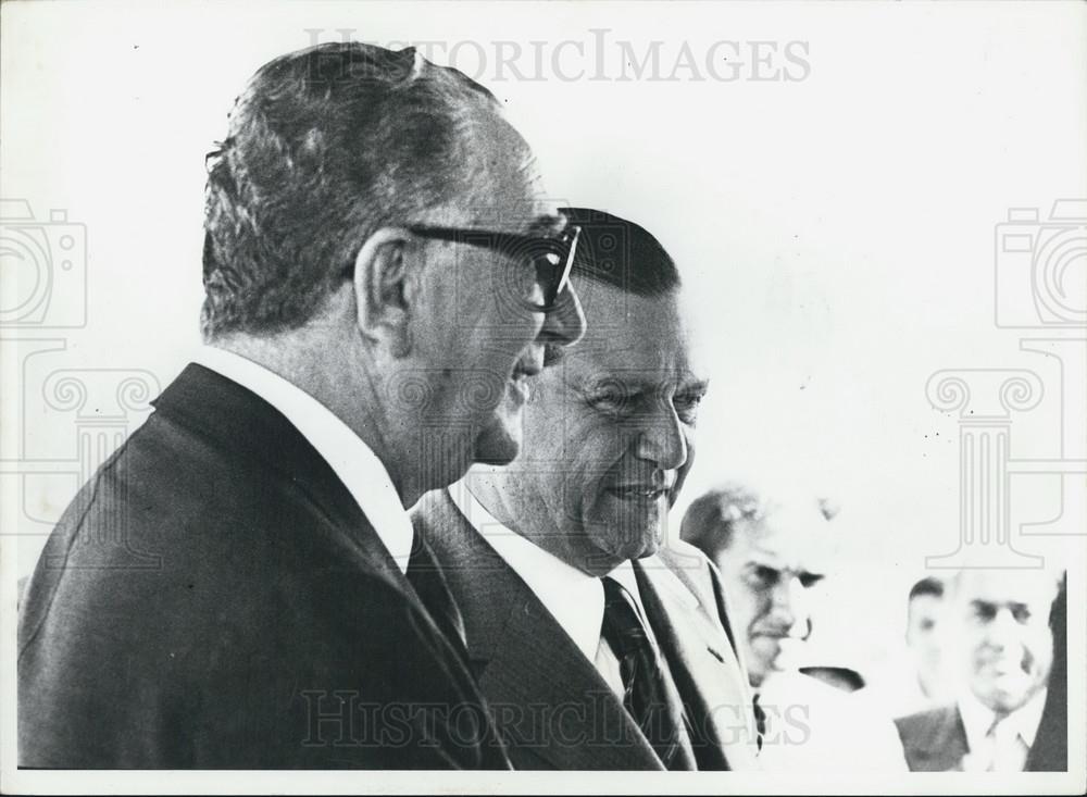 1973 Press Photo Brazilian President Medici Venezuelan President Caldora - Historic Images